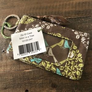 NWT Vera Bradley Zip ID Case w/Key Ring